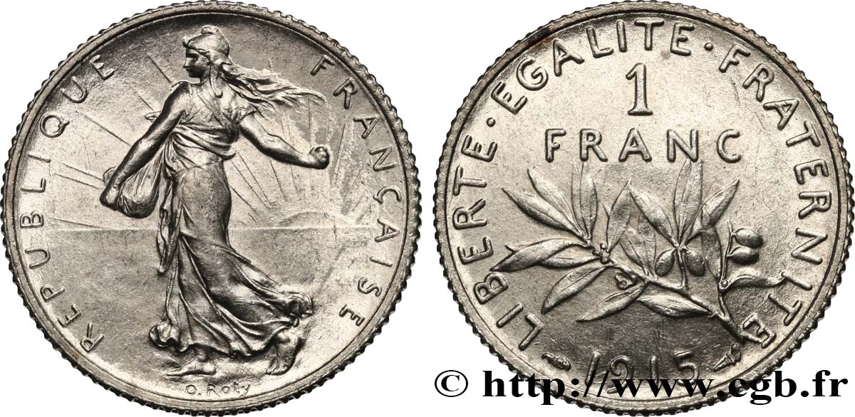 1 franc Semeuse 1915 Paris F.217/21 SUP62 