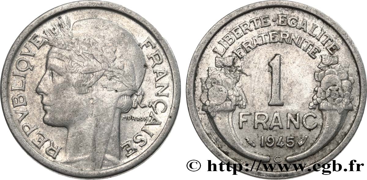 1 franc Morlon, légère 1945 Castelsarrasin F.221/8 BC30 