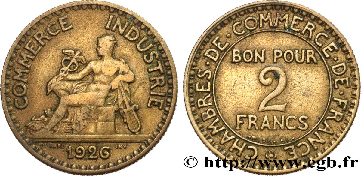 2 francs Chambres de Commerce 1926  F.267/8 MB30 