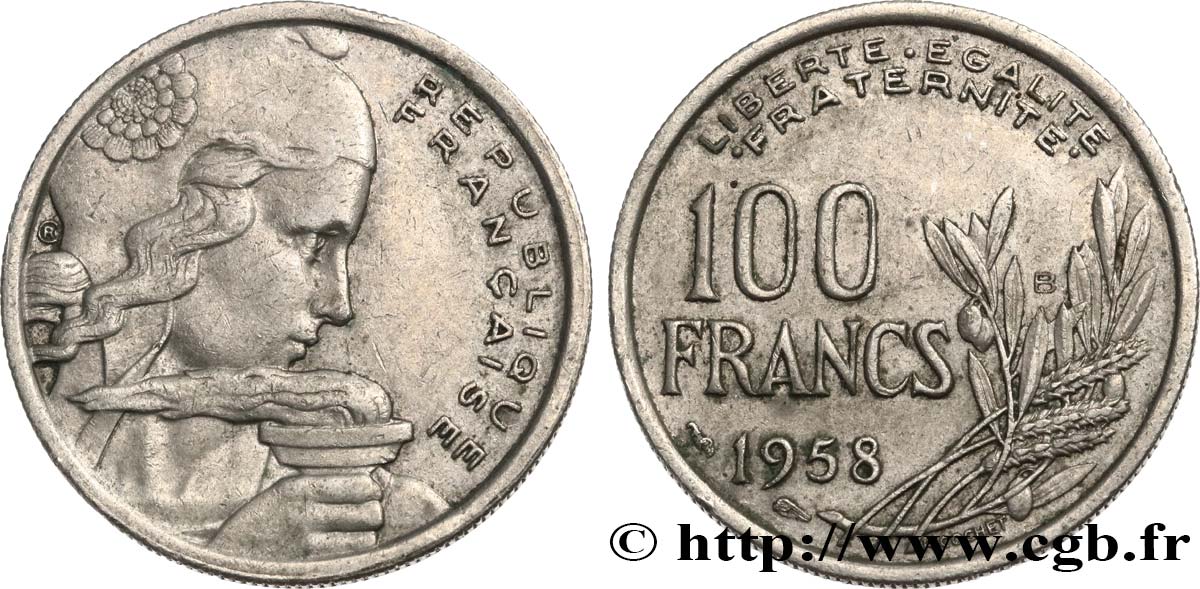 100 francs Cochet 1958 Beaumont-Le-Roger F.450/14 VF30 