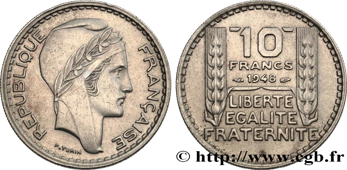 10 francs Turin, petite tête 1948 Beaumont-Le-Roger F.362/5 q.SPL 