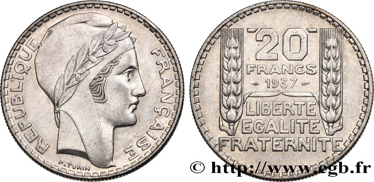 20 francs Turin 1937  F.400/8 MBC 