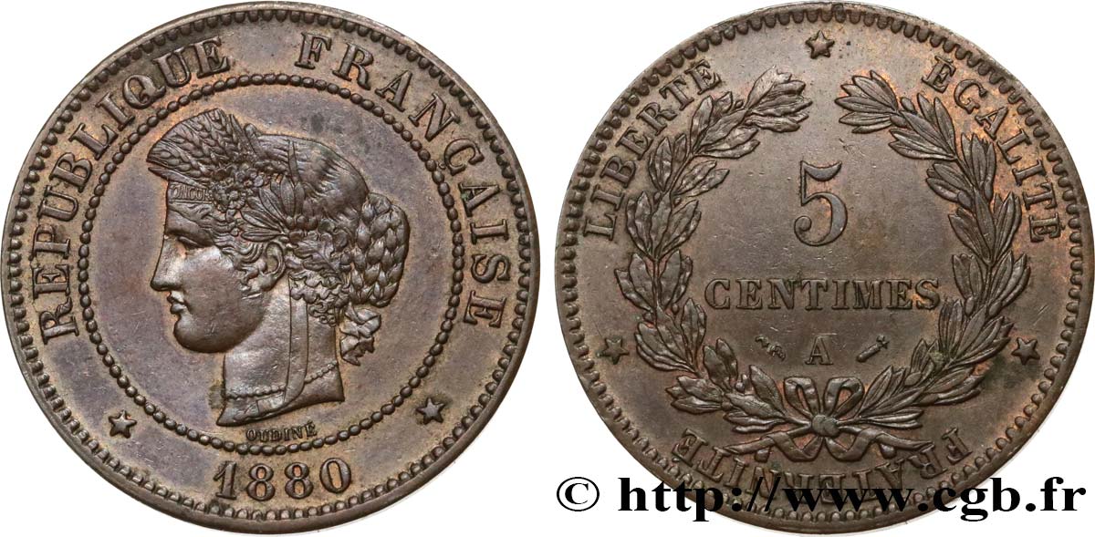 5 centimes Cérès 1880 Paris F.118/21 SS53 