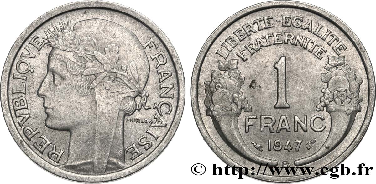 1 franc Morlon, légère 1947 Beaumont-Le-Roger F.221/12 TTB50 