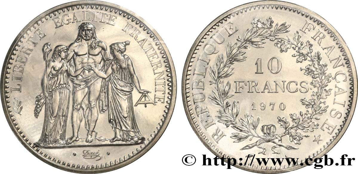 10 francs Hercule 1970  F.364/9 FDC 