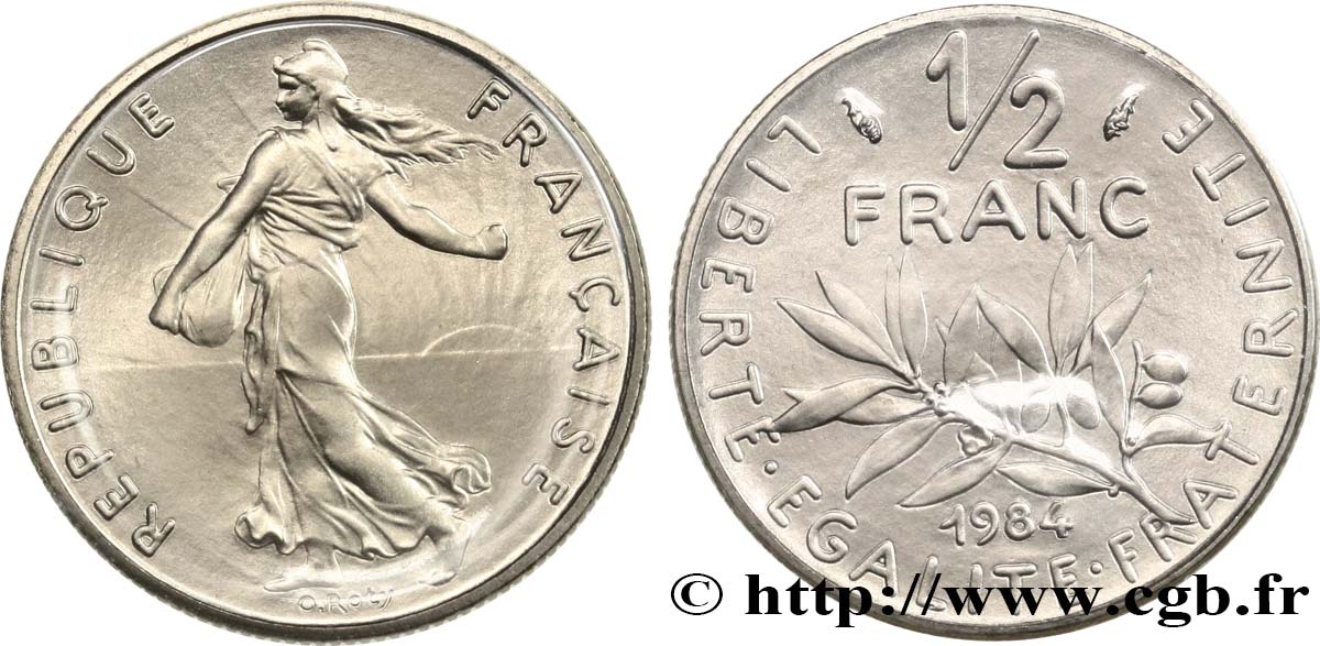 1/2 franc Semeuse 1984 Pessac F.198/23 MS 