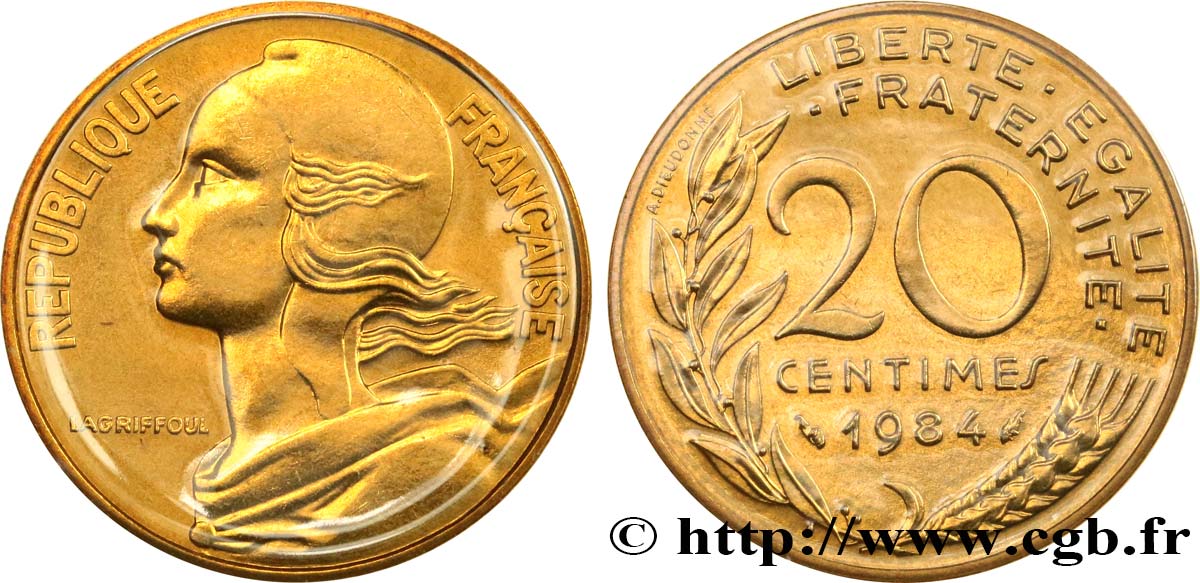 20 centimes Marianne 1984 Pessac F.156/24 MS 
