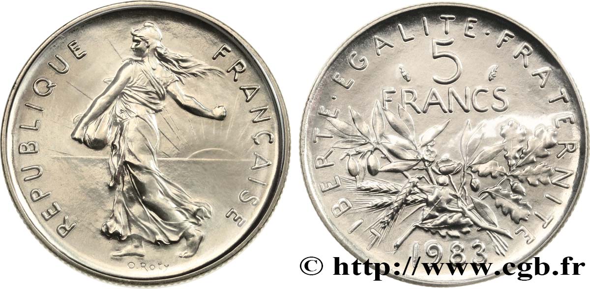 5 francs Semeuse, nickel 1983 Pessac F.341/15 FDC 