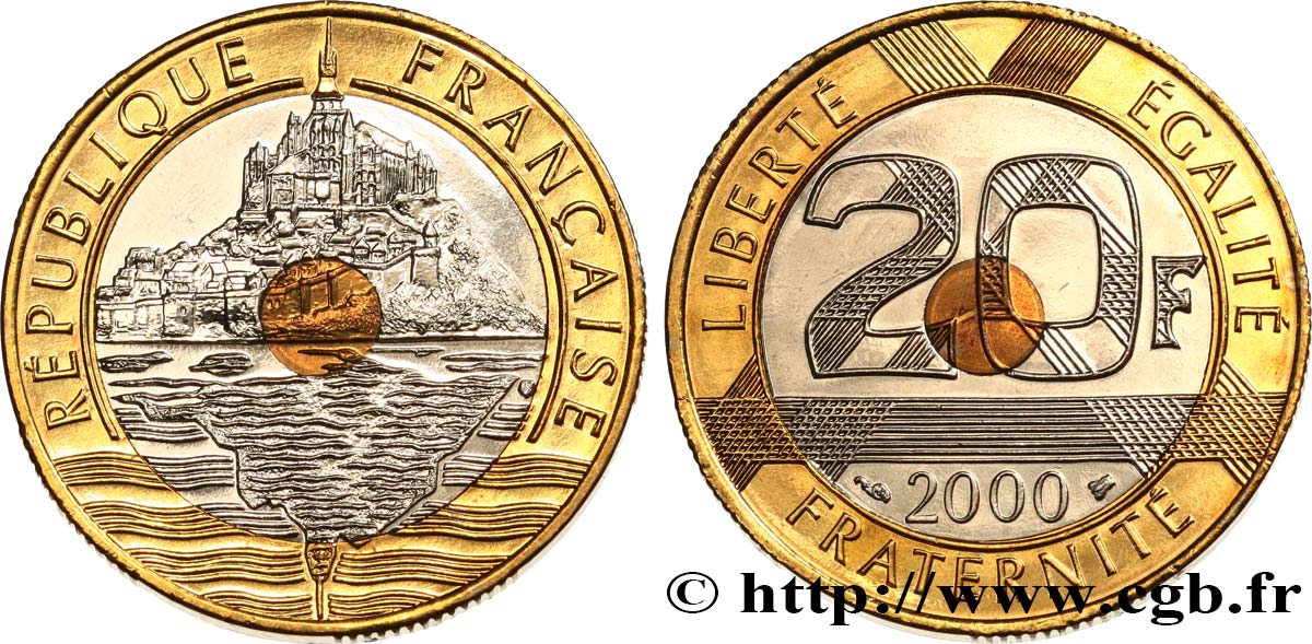 20 francs Mont Saint-Michel 2000 Pessac F.403/16 FDC 