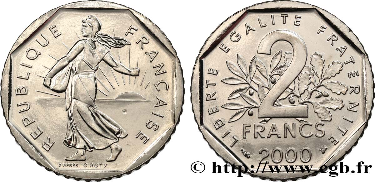 2 francs Semeuse, nickel 2000 Pessac F.272/28 MS 