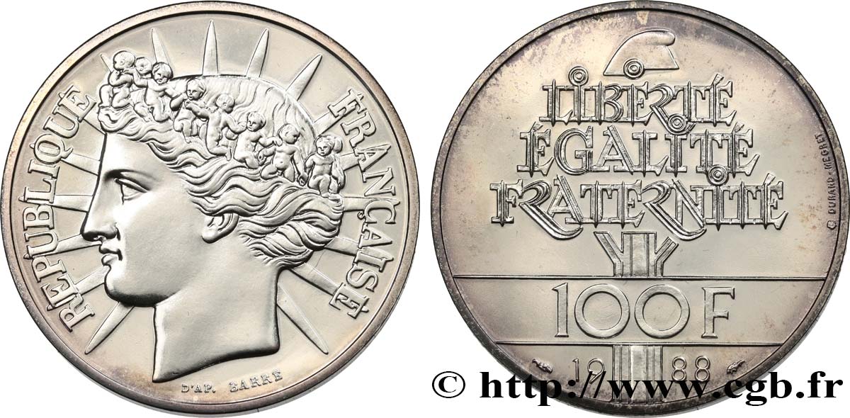100 francs Fraternité 1988  F.456/2 FDC 