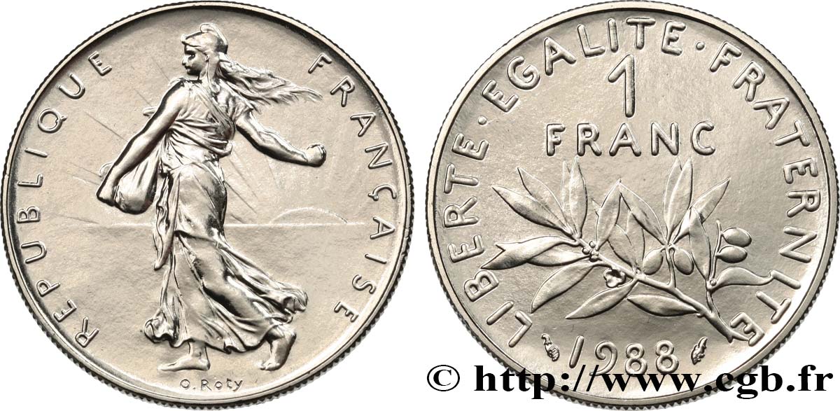 1 franc Semeuse, nickel 1988 Pessac F.226/33 FDC 