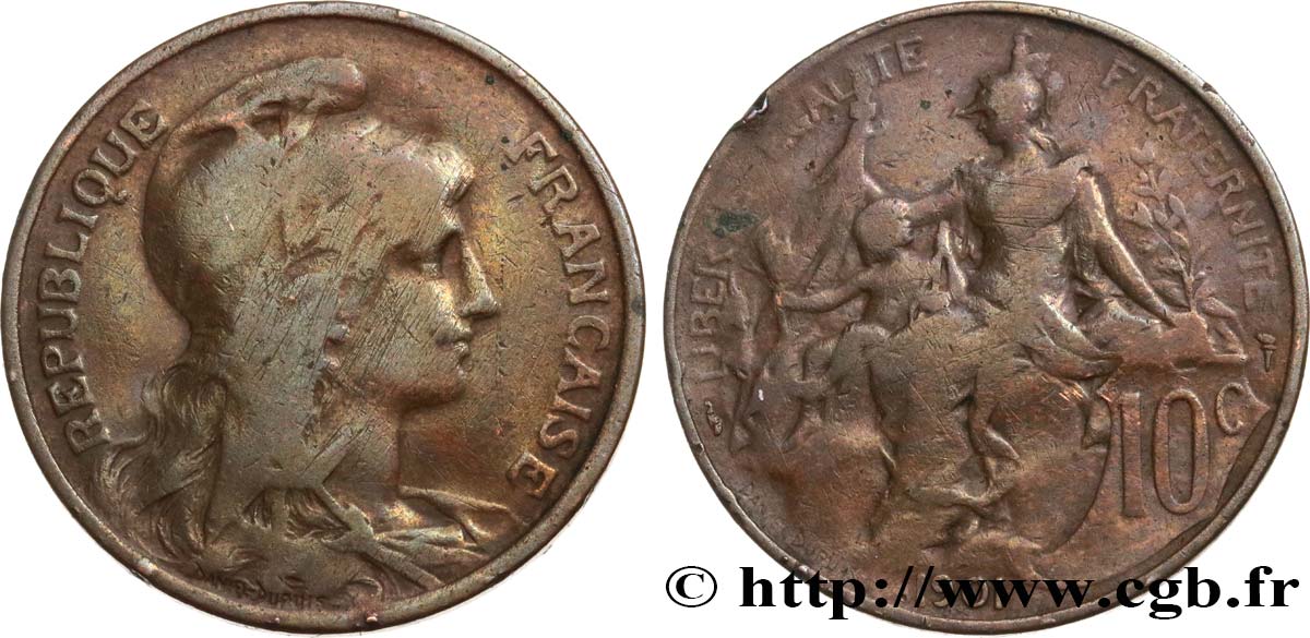 10 centimes Daniel-Dupuis 1901  F.136/10 RC 