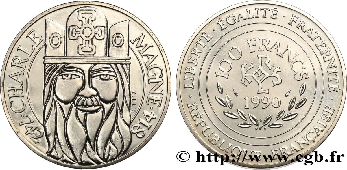 100 francs Charlemagne 1990  F.458/2 MS 