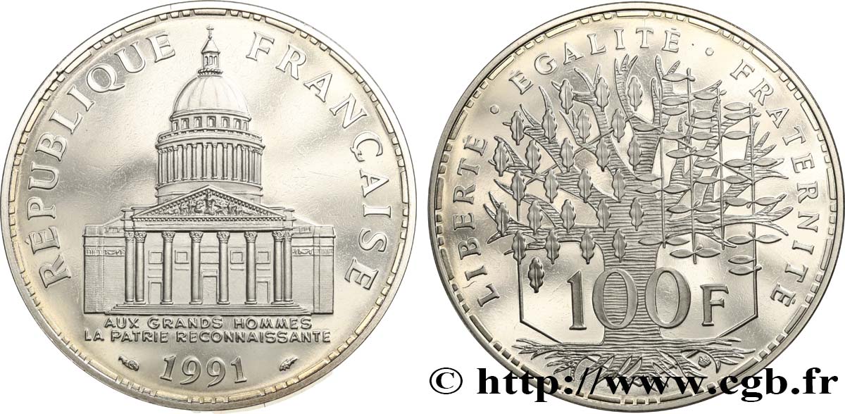 100 francs Panthéon, BE (Belle Épreuve) 1991  F.451/12 ST 