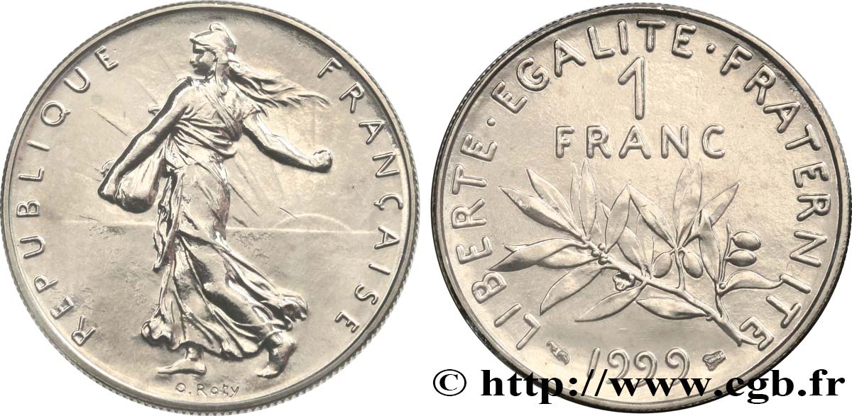 1 franc Semeuse, nickel, BU (Brillant Universel) 1999 Pessac F.226/47 FDC 