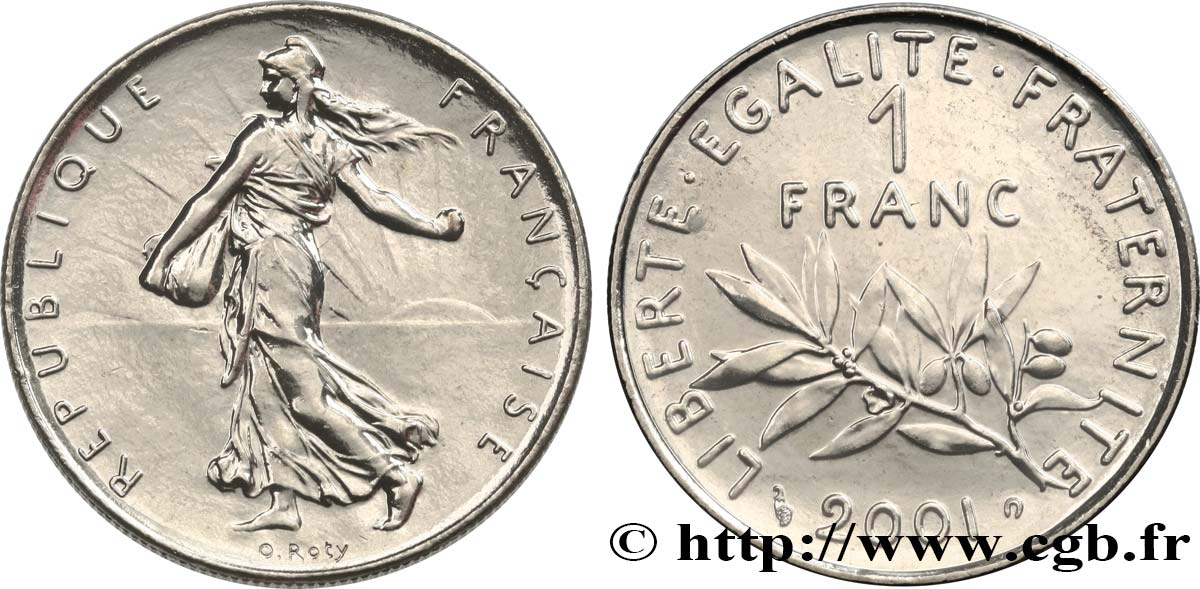 1 franc Semeuse, nickel 2001 Pessac F.226/49 MS 
