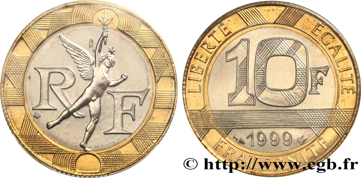 10 francs Génie de la Bastille 1999 Pessac F.375/16 FDC 