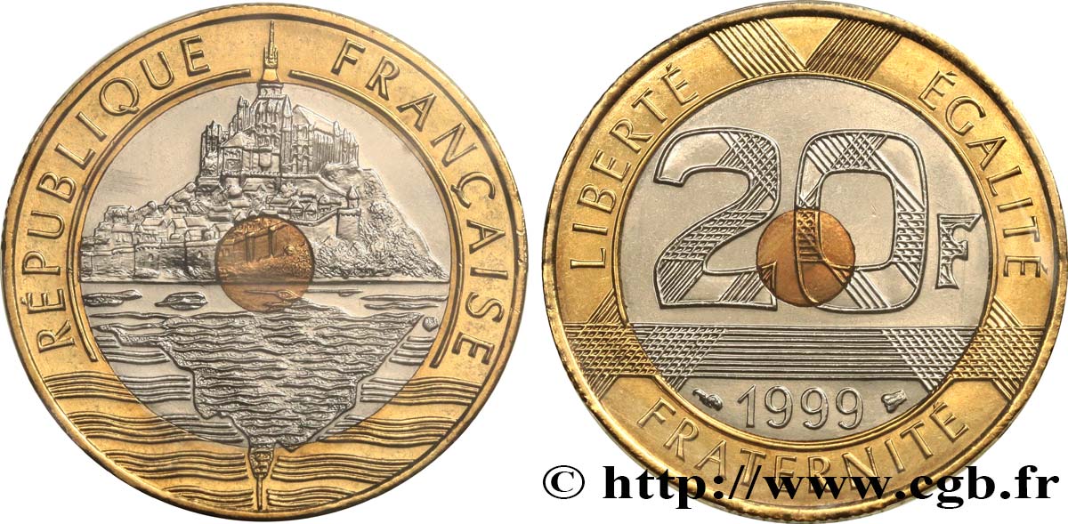 20 francs Mont Saint-Michel 1999 Pessac F.403/15 FDC 