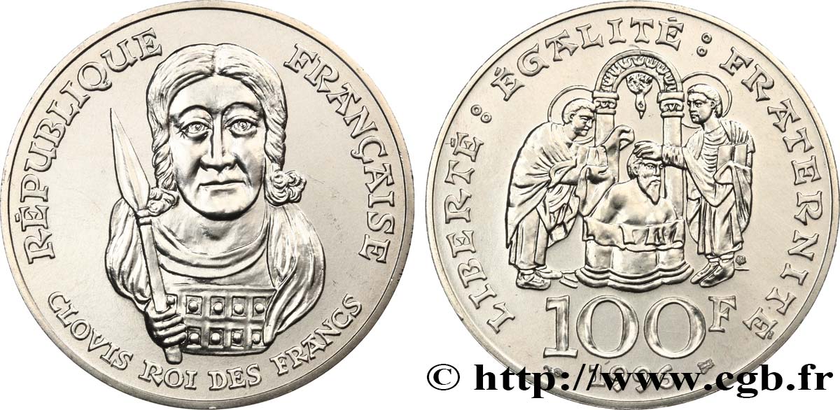 100 francs Clovis, Brillant Universel 1996  F.464/2 var. FDC 