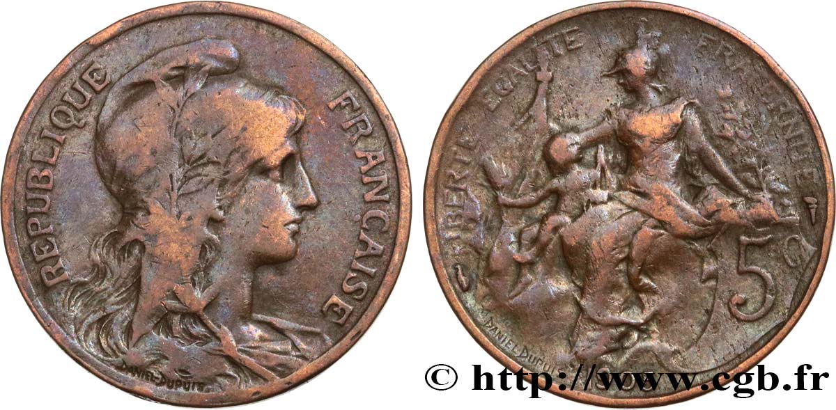 5 centimes Daniel-Dupuis 1905  F.119/15 TB15 