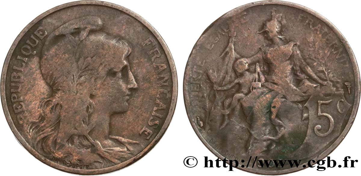 5 centimes Daniel-Dupuis 1905  F.119/15 SGE10 