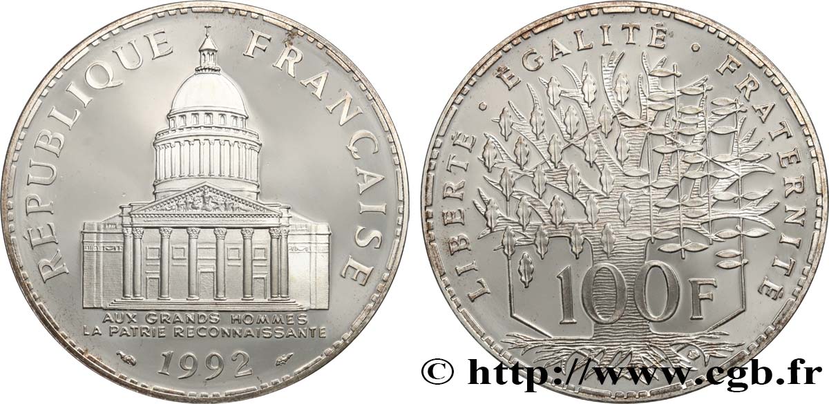 100 francs Panthéon, Belle Épreuve 1992  F.451/13 FDC 
