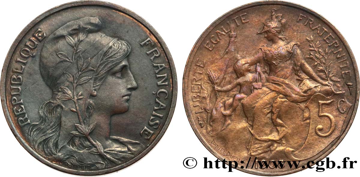 5 centimes Daniel-Dupuis 1903  F.119/13 XF 