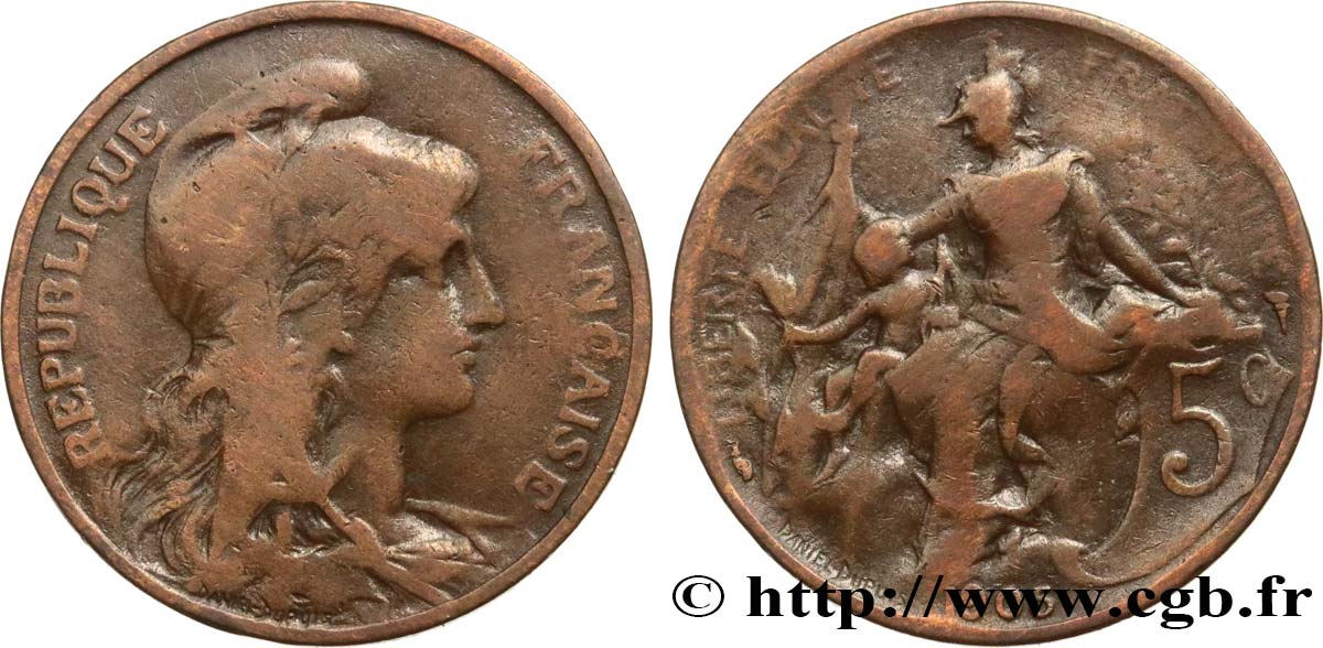 5 centimes Daniel-Dupuis 1905  F.119/15 RC12 