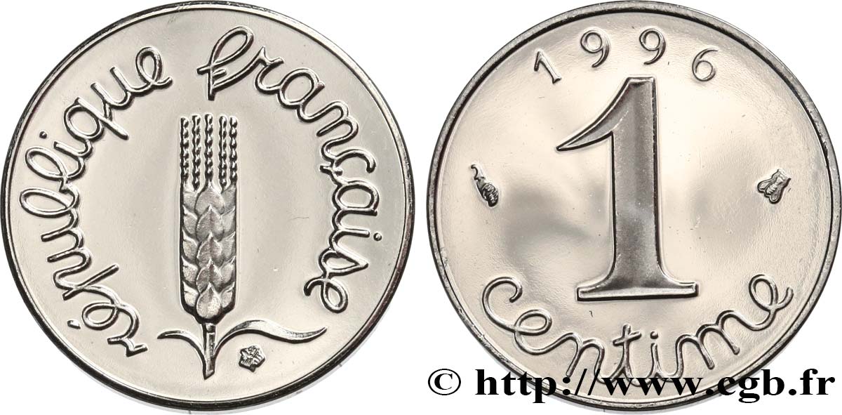 1 centime Épi, BE (Belle Épreuve) 1996 Pessac F.106/56 var. MS 