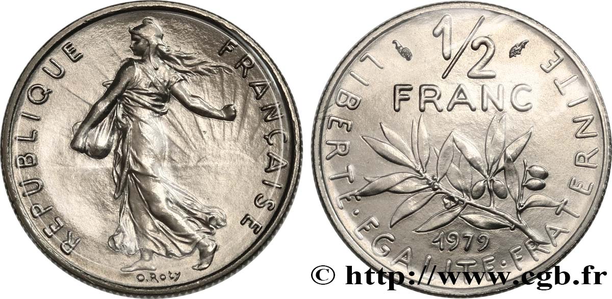 1/2 franc Semeuse 1979 Pessac F.198/18 MS 