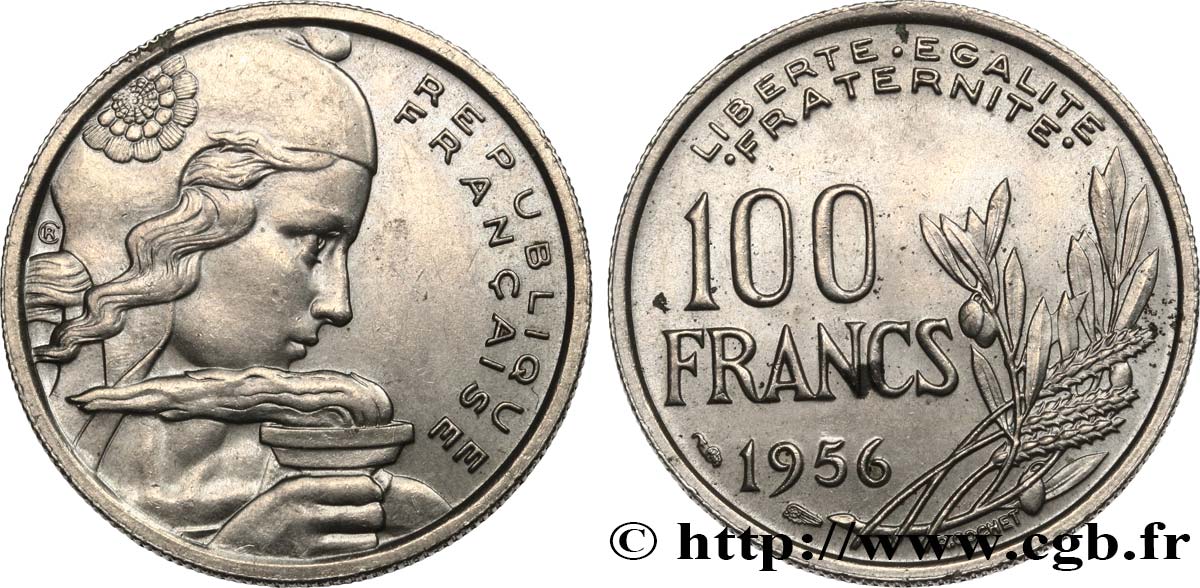 100 francs Cochet 1956  F.450/8 AU53 