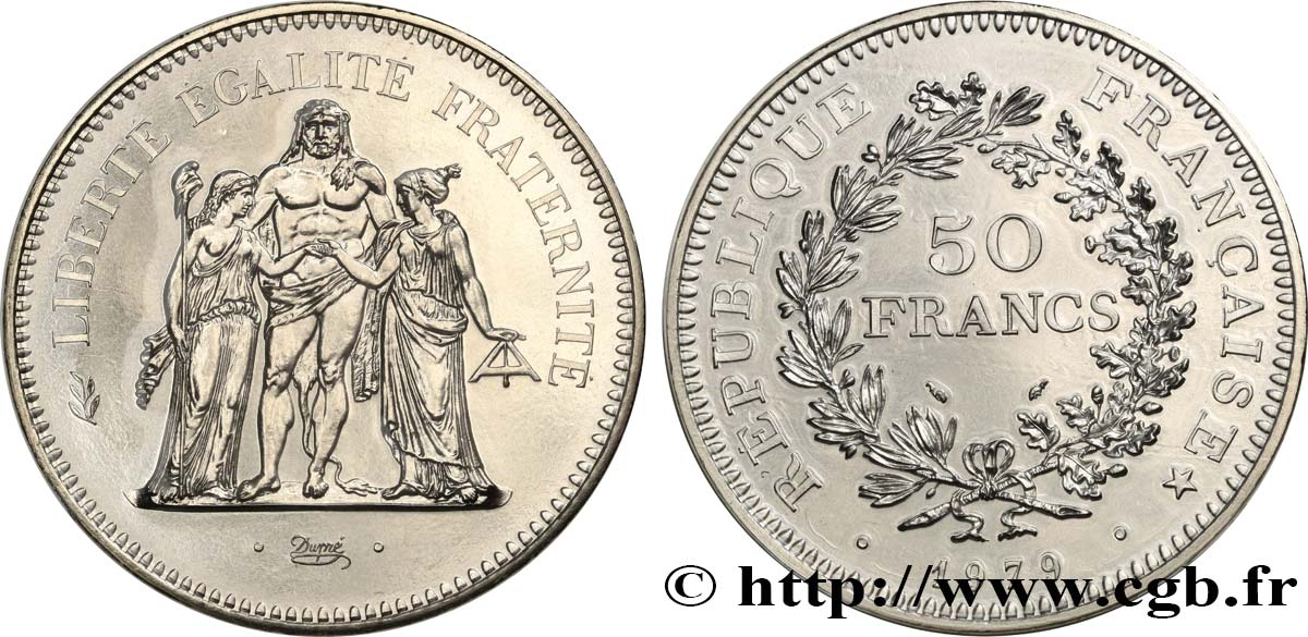 Valeur Pièce 50 Francs Argent Hercule 1979