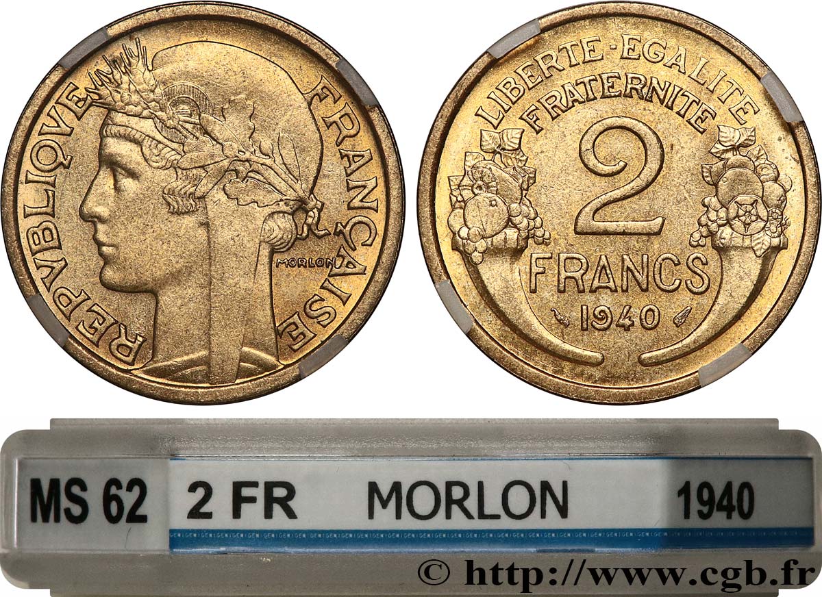 2 francs Morlon 1940  F.268/13 EBC62 GENI
