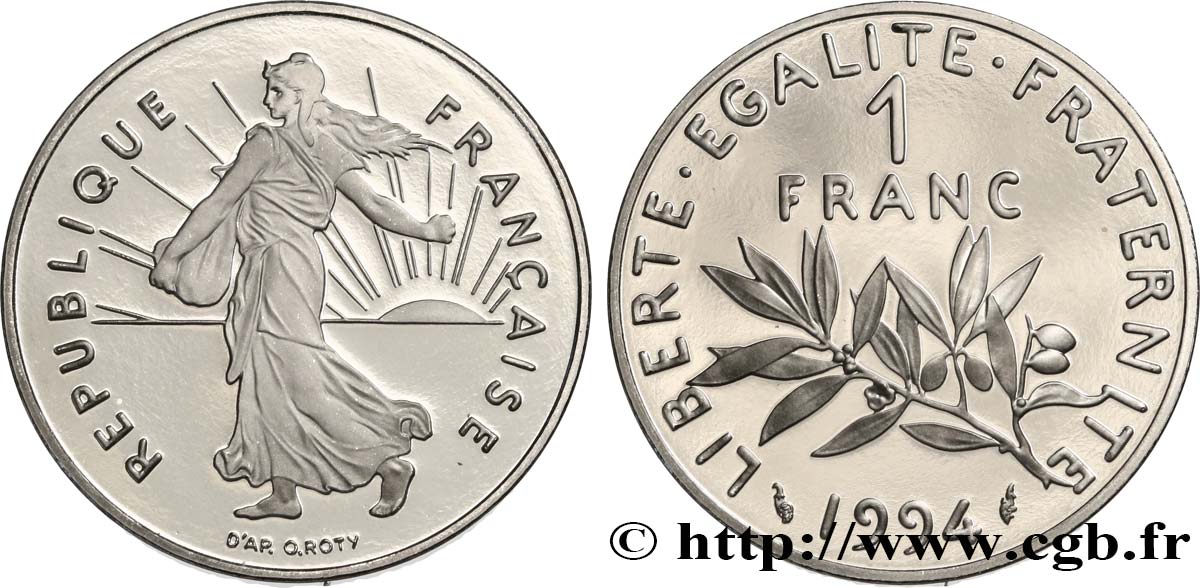 1 franc Semeuse, nickel, BE (Belle Épreuve) 1994 Pessac F.226/42 var. FDC 