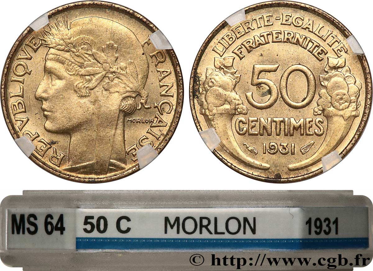 50 centimes Morlon, avec raisin sans fruit 1931  F.192/4 SPL64 GENI