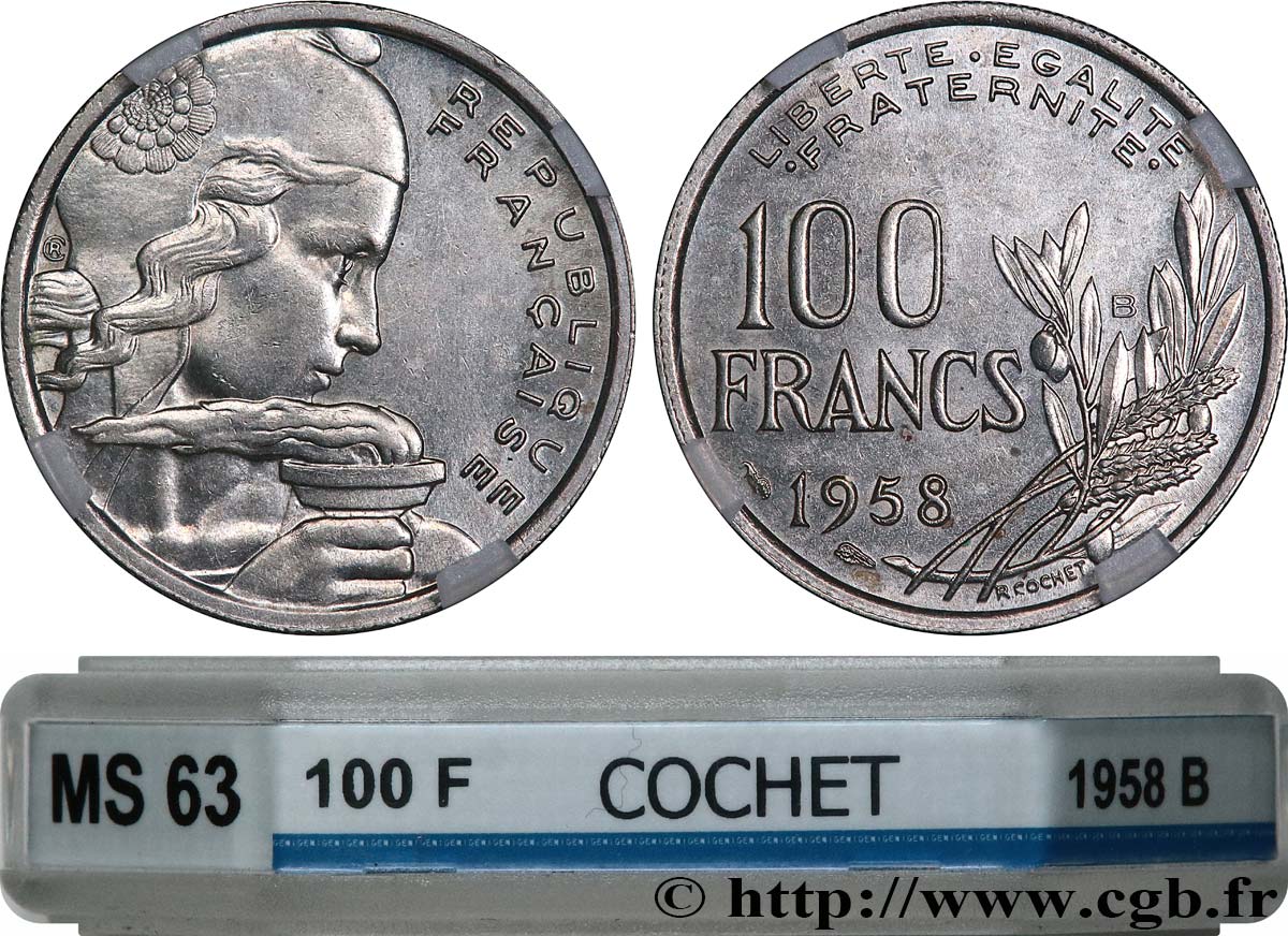100 francs Cochet 1958 Beaumont-Le-Roger F.450/14 fST63 GENI