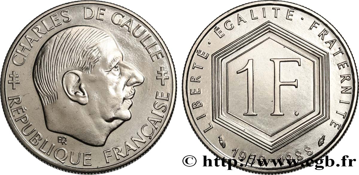 1 franc De Gaulle 1988  F.227/2 MS 