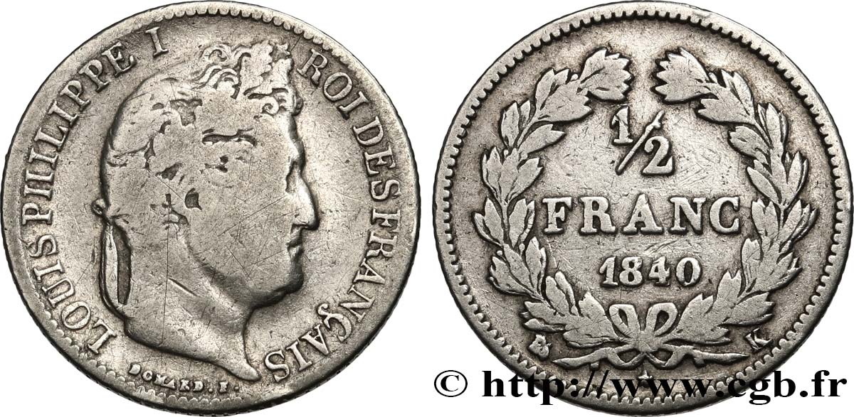 1/2 franc Louis-Philippe 1840 Bordeaux F.182/86 SGE 