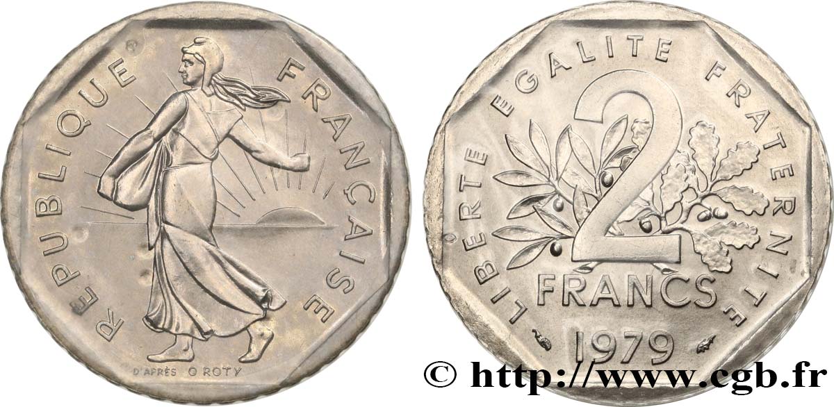 2 francs Semeuse, nickel 1979 Pessac F.272/3 MS 