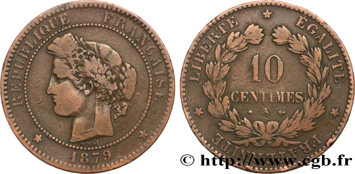 10 centimes Cérès 1879 Paris F.135/22 BC20 