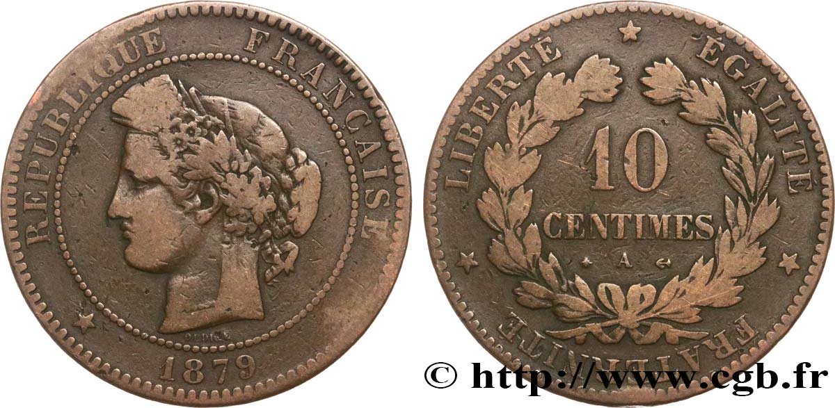 10 centimes Cérès 1879 Paris F.135/22 F15 