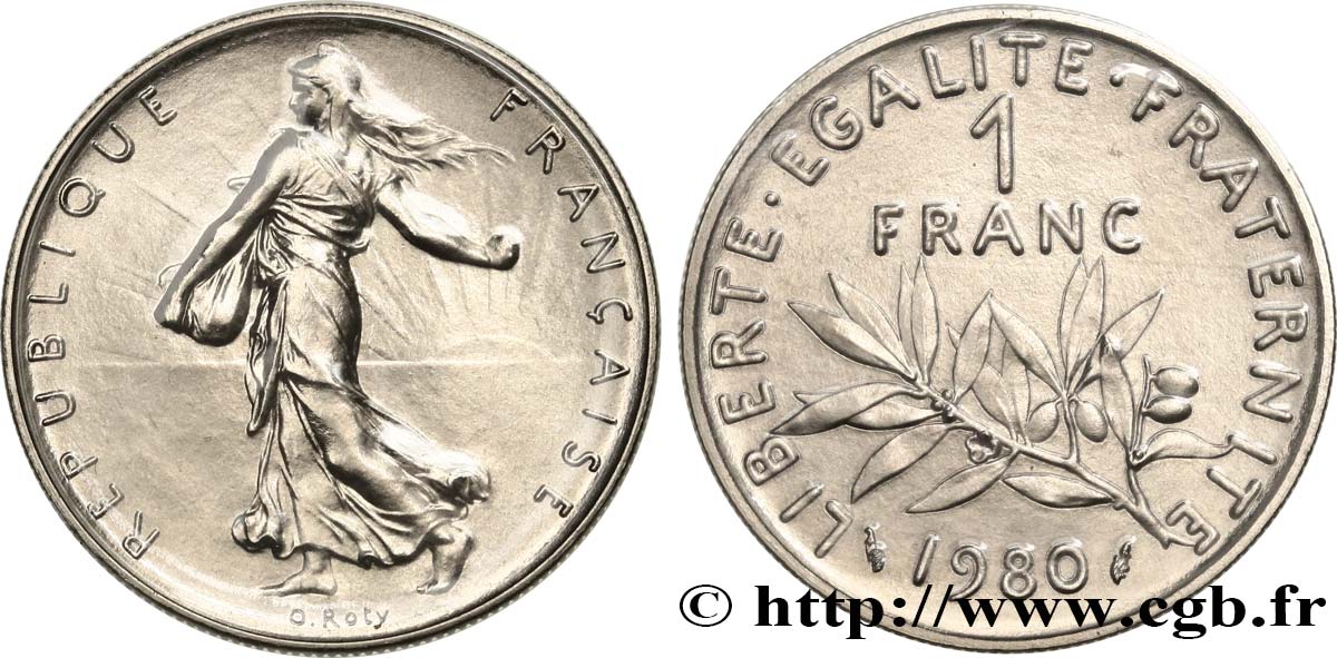 1 franc Semeuse, nickel 1980  F.226/25 ST 