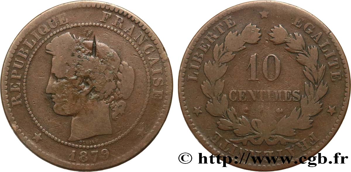 10 centimes Cérès 1879 Paris F.135/22 F12 