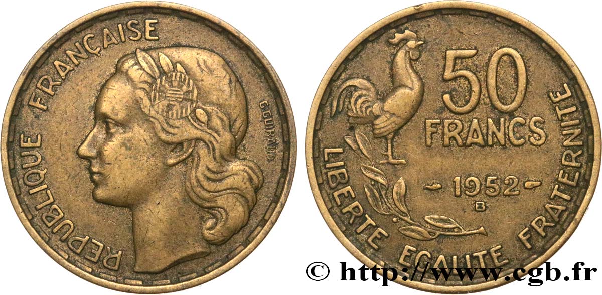 50 francs Guiraud 1952 Beaumont-le-Roger F.425/9 MBC40 