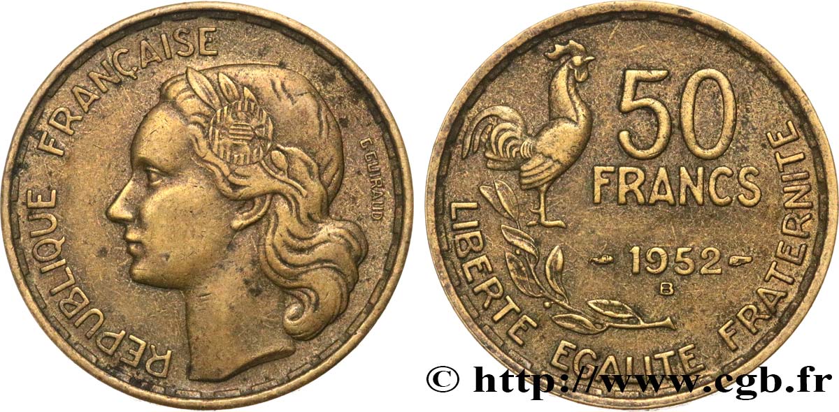 50 francs Guiraud 1952 Beaumont-le-Roger F.425/9 BB45 