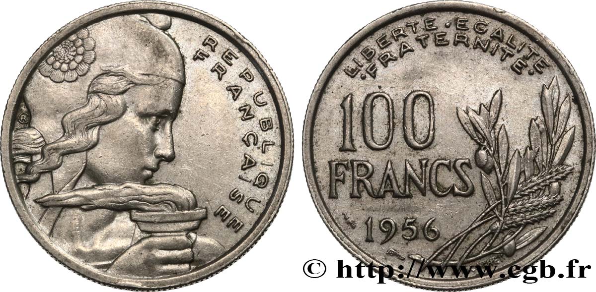 100 francs Cochet 1956  F.450/8 AU50 
