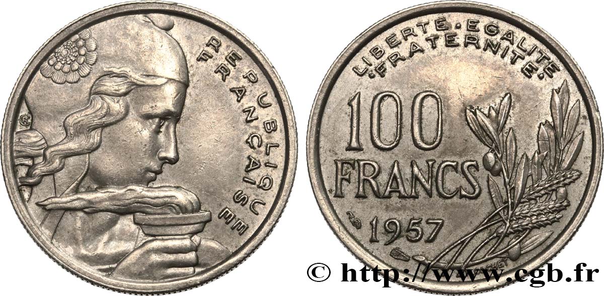 100 francs Cochet 1957  F.450/10 SS40 
