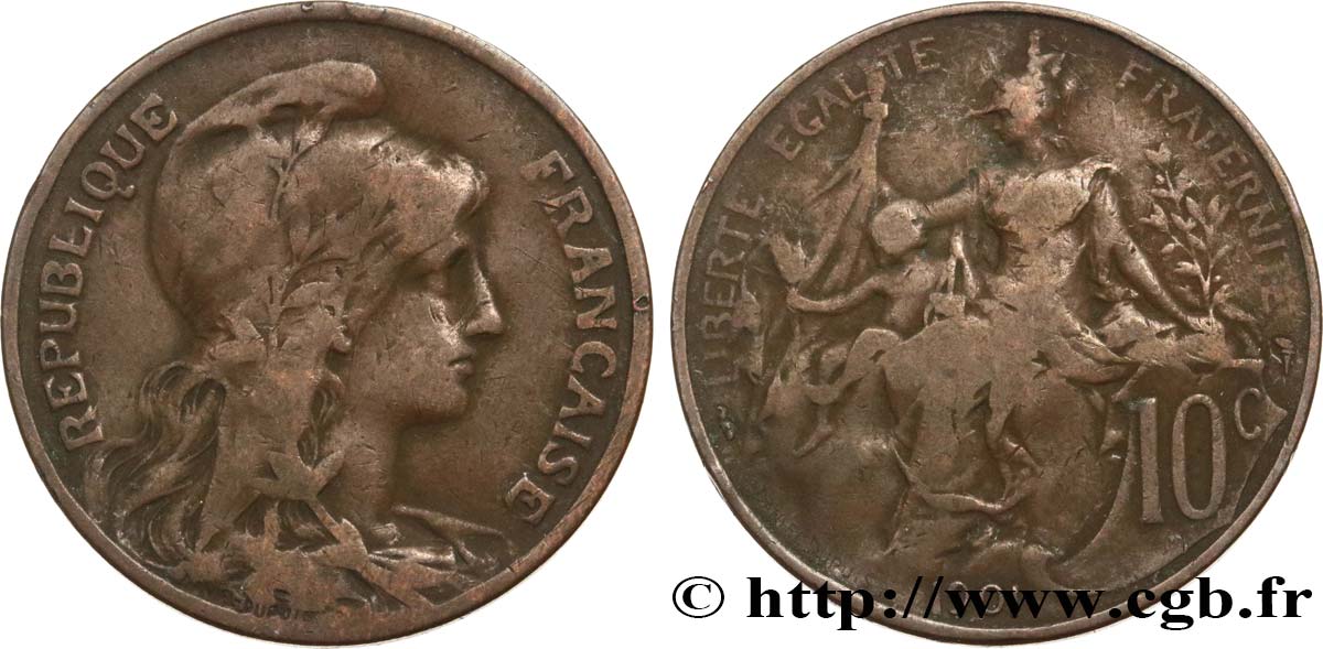 10 centimes Daniel-Dupuis 1901  F.136/10 B12 