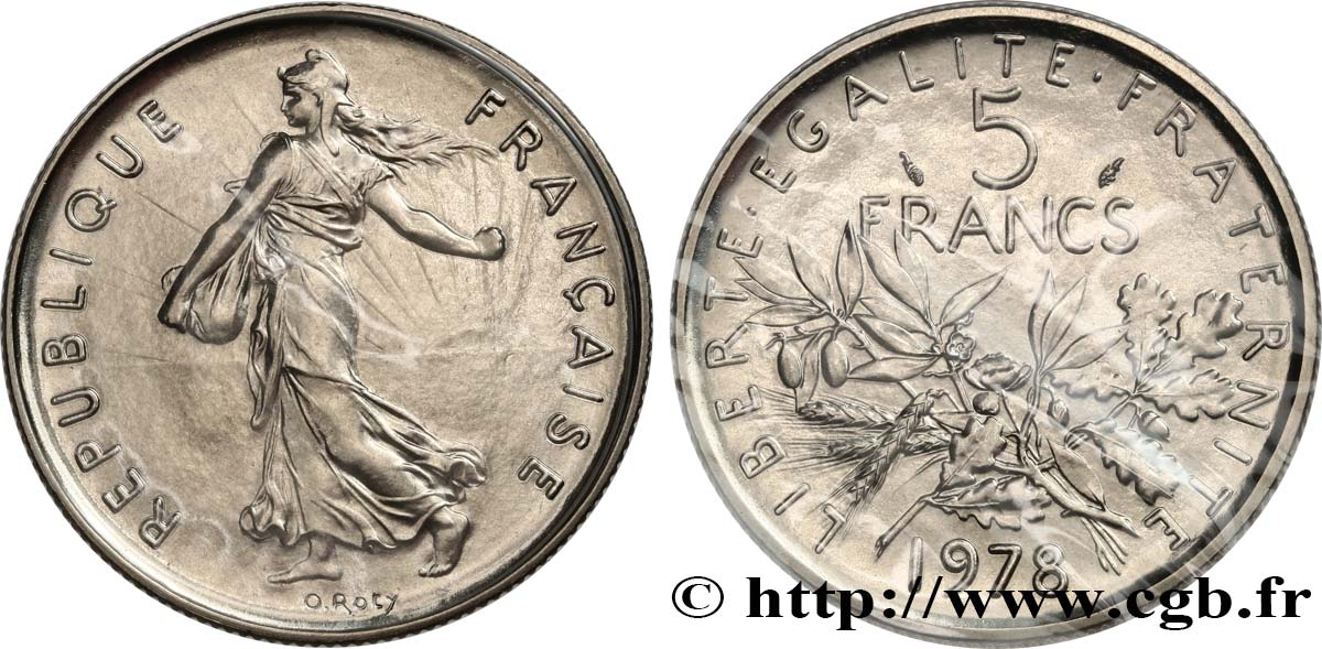 5 francs Semeuse, nickel 1978 Pessac F.341/10 FDC 